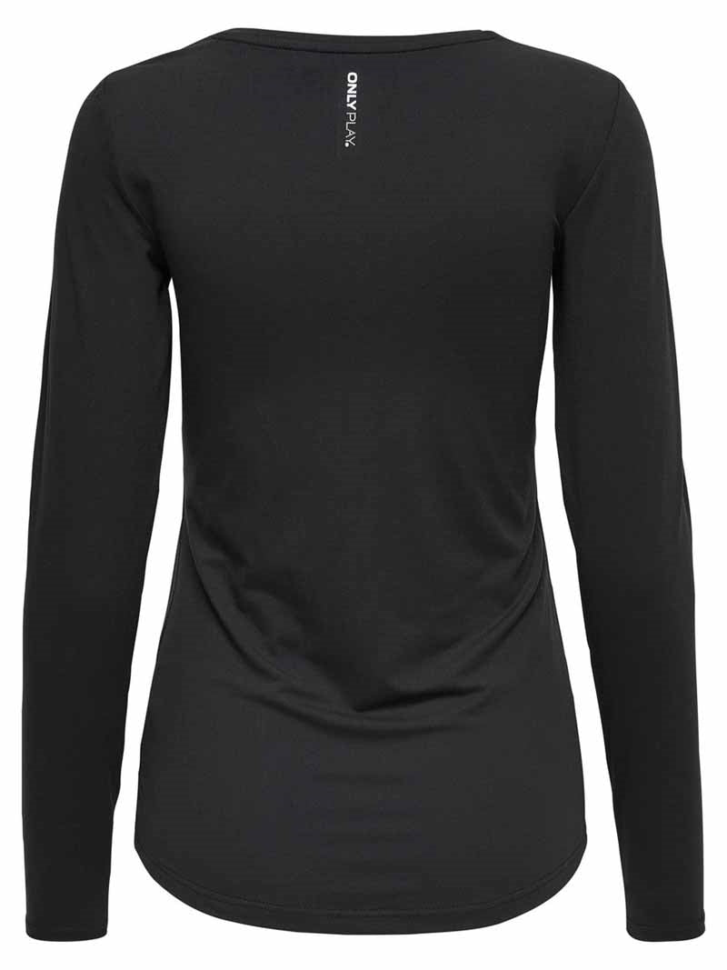 Clarissa Long-Sleeved Training Top Black Women - ONLY PLAY