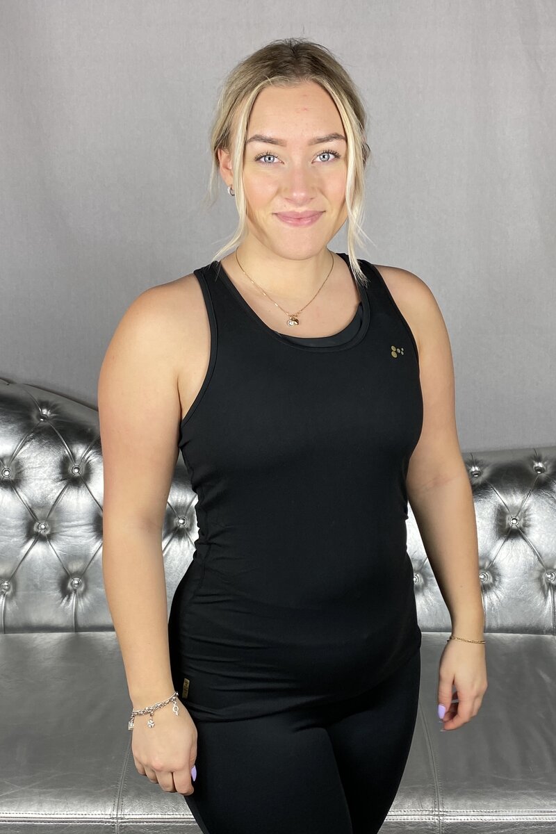 Clarissa Training Singlet Black Women - ONLY PLAY