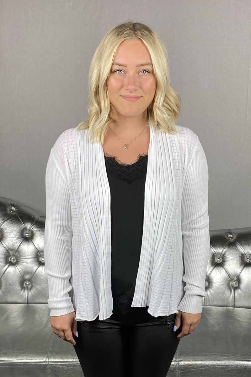 Claudisse Short Cardigan Dam Brilliant White - Freequent