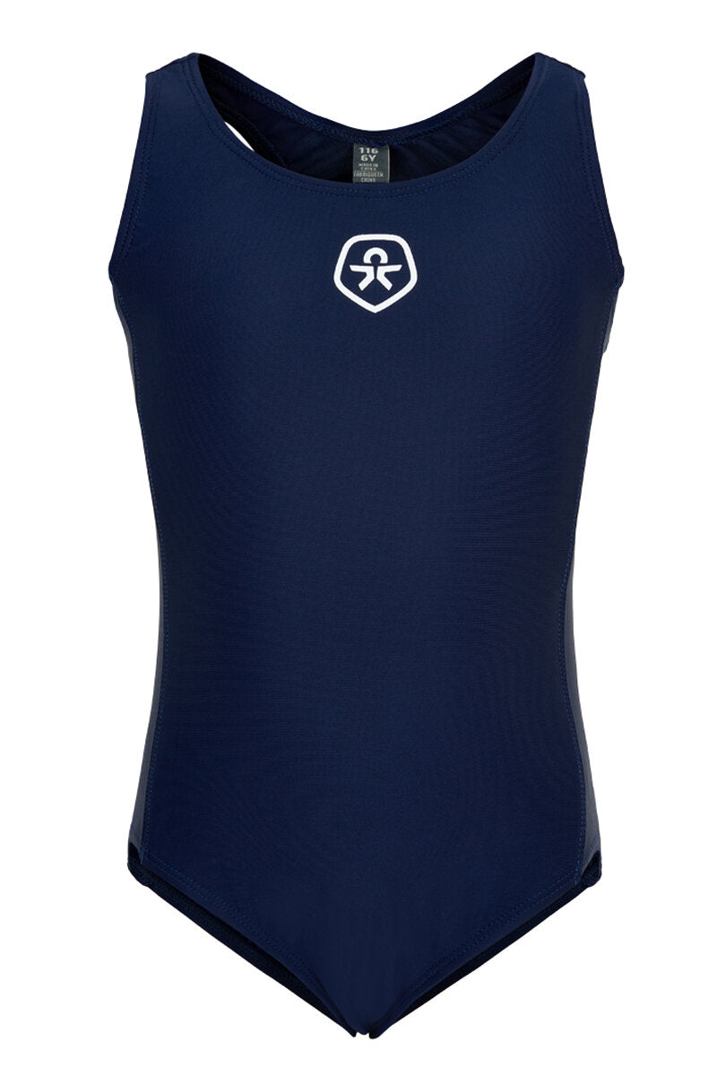 Swimsuit Solid Baddräkt Barn Dress Blues Color Kids