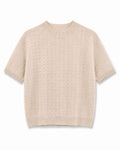 Crystal Tröja med Strass Dam Beige By Clara | Smilebutiken - Caramelle Fashion