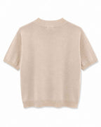 Crystal Tröja med Strass Dam Beige By Clara | Smilebutiken - Caramelle Fashion