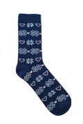 Ullsocka Barn Navy Heart D6Soul