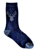 Wool Socks Kids Navy Moose D6Soul