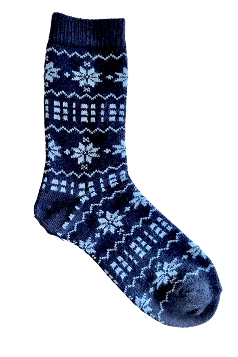 Wool Sock Kids Navy Star D6Soul