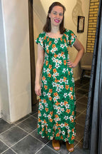 Amaya Dress Women Green DH Fashion