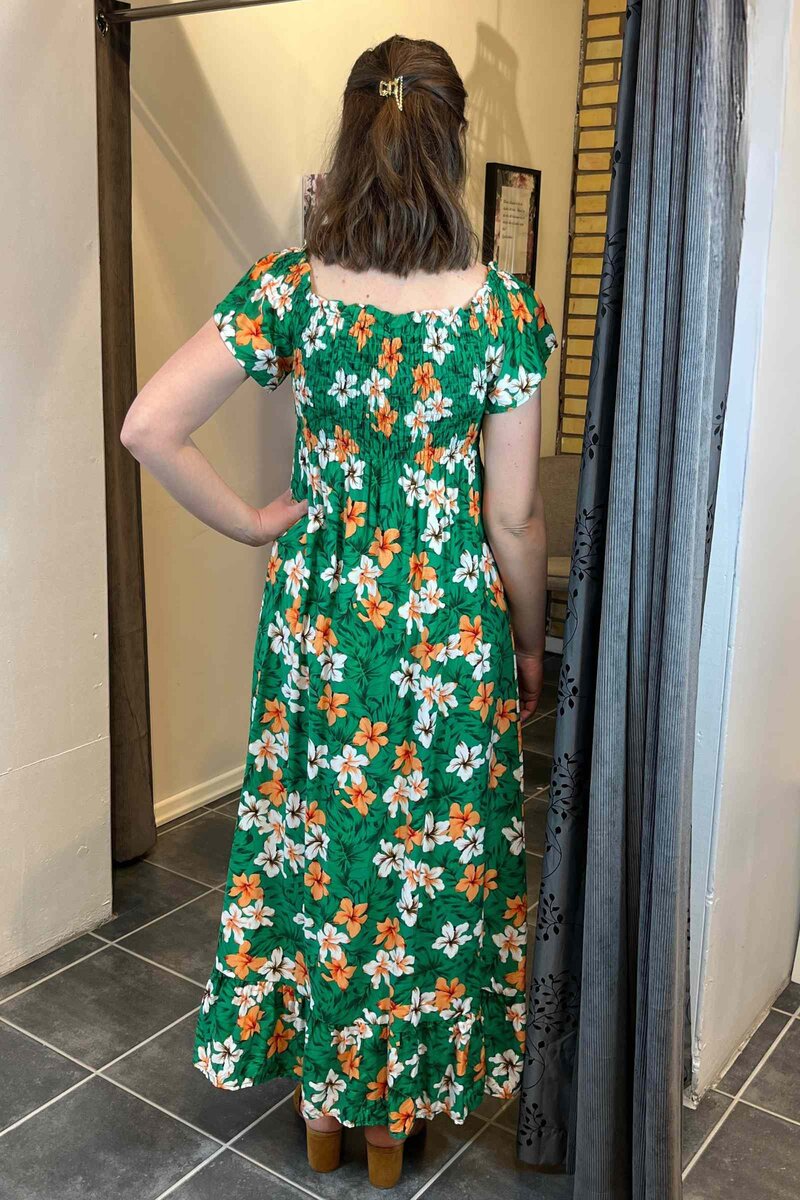 Amaya Dress Women Green DH Fashion
