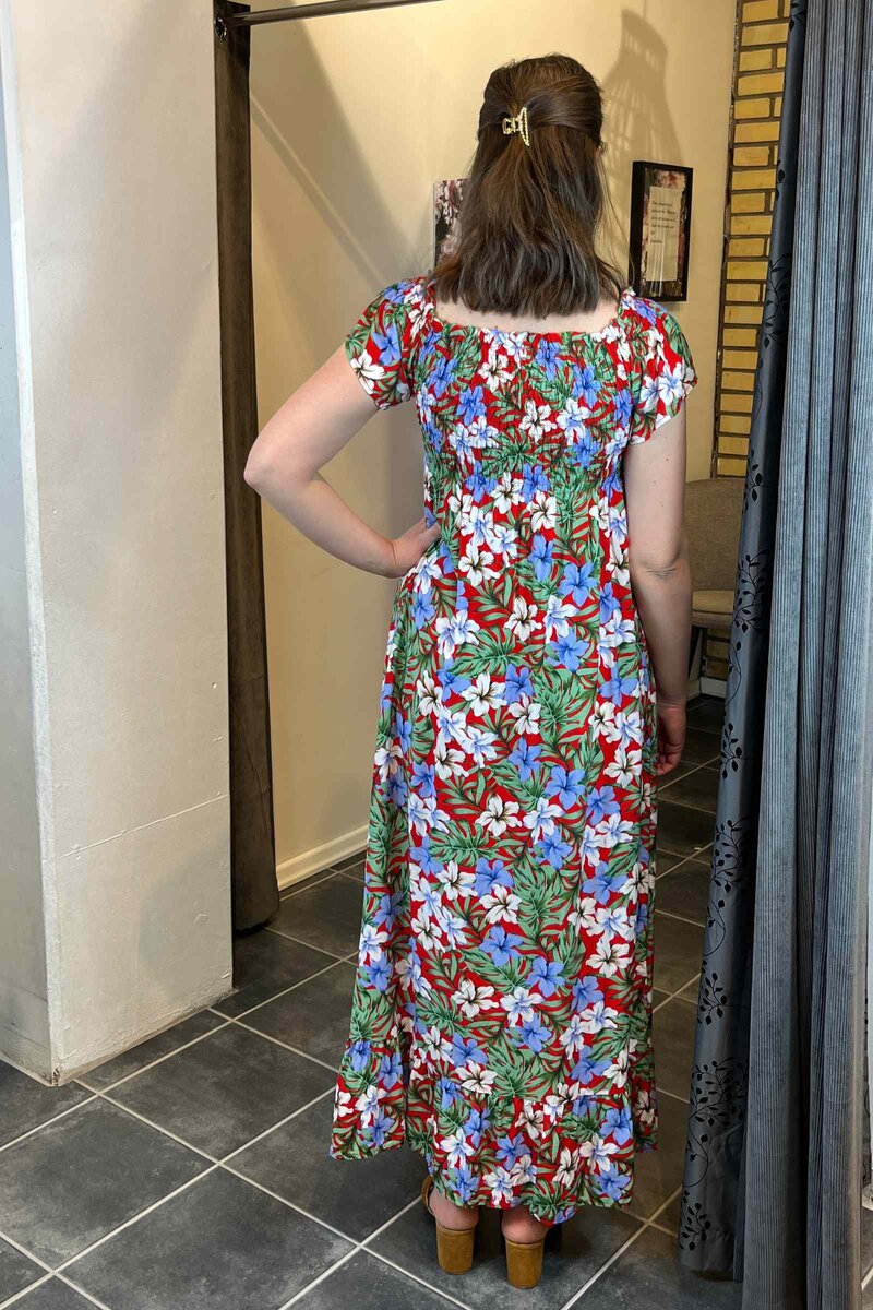 Amaya Dress Women Red DH Fashion
