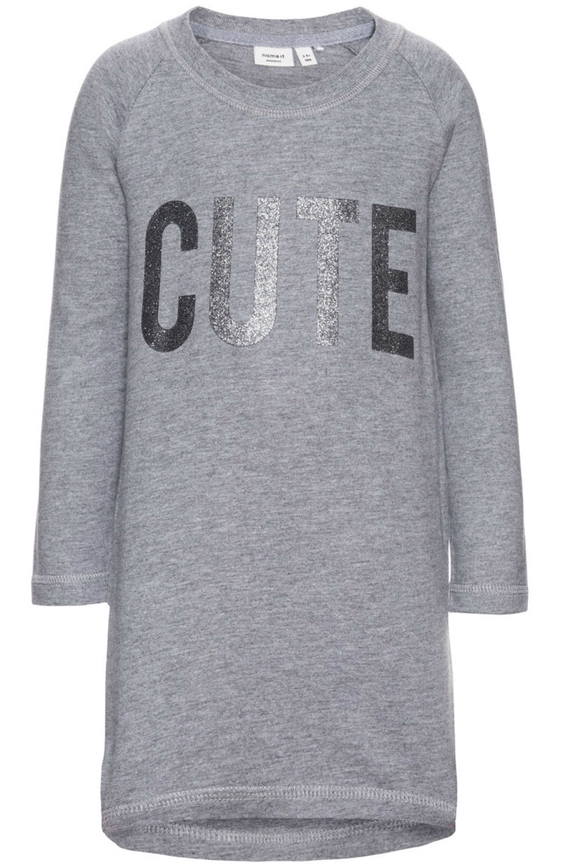 Dalink Mini Ls Dress Grey Melange Dress Name it