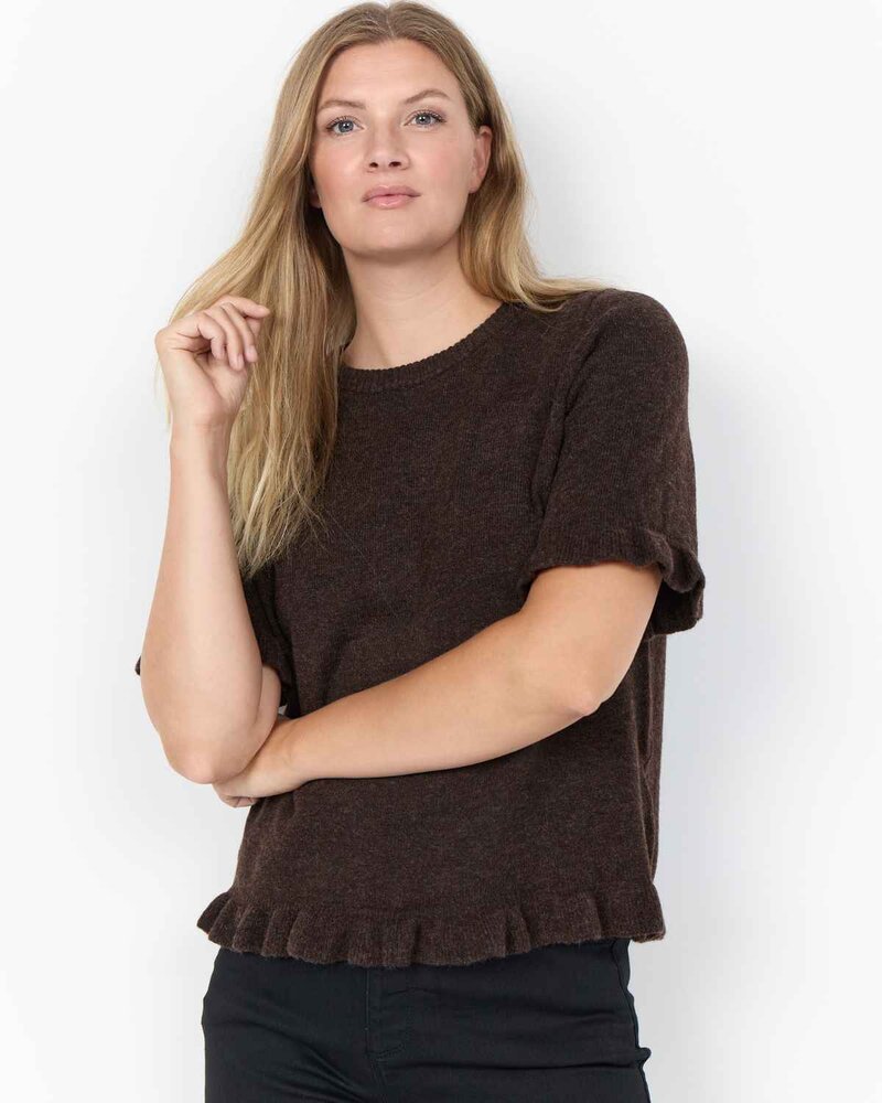 Chanin 5 Pullover Dam Chocolate Plum Melange | Smilebutiken - Wasabiconcept