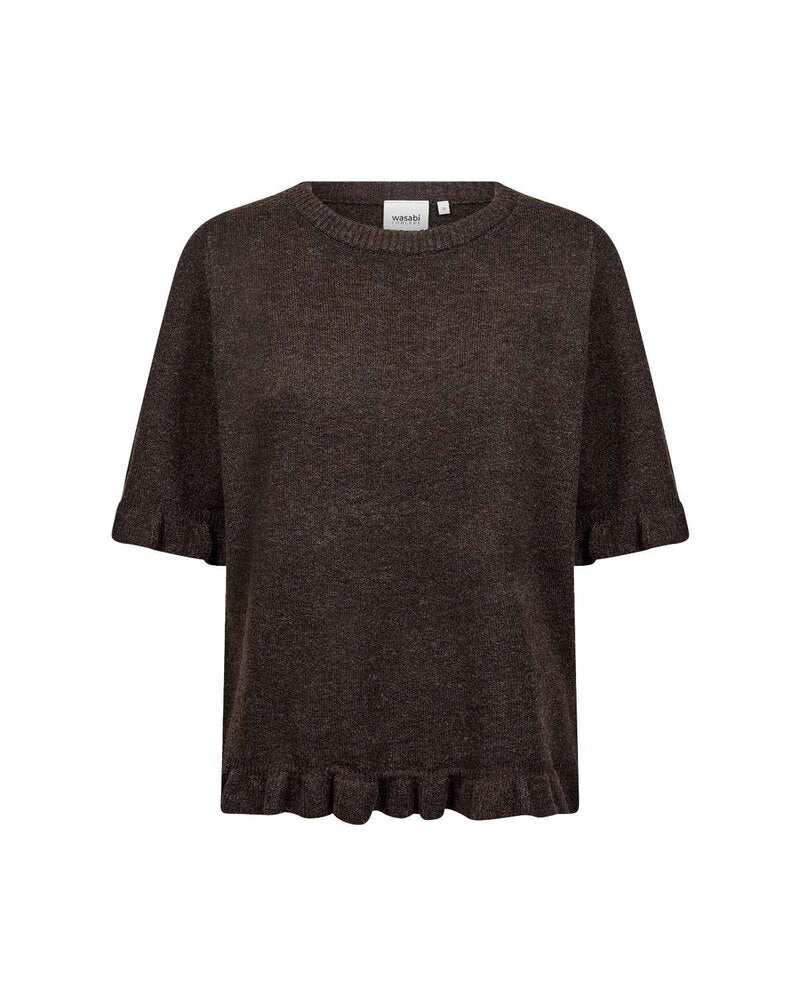Chanin 5 Pullover Dam Chocolate Plum Melange | Smilebutiken - Wasabiconcept