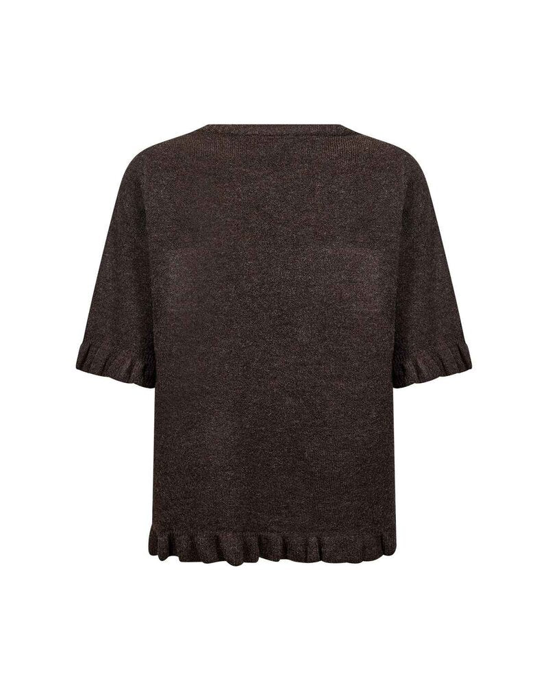Chanin 5 Pullover Dam Chocolate Plum Melange | Smilebutiken - Wasabiconcept