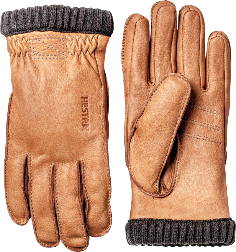 Deerskin Primaloft Rib Glove Brown Men - Hestra