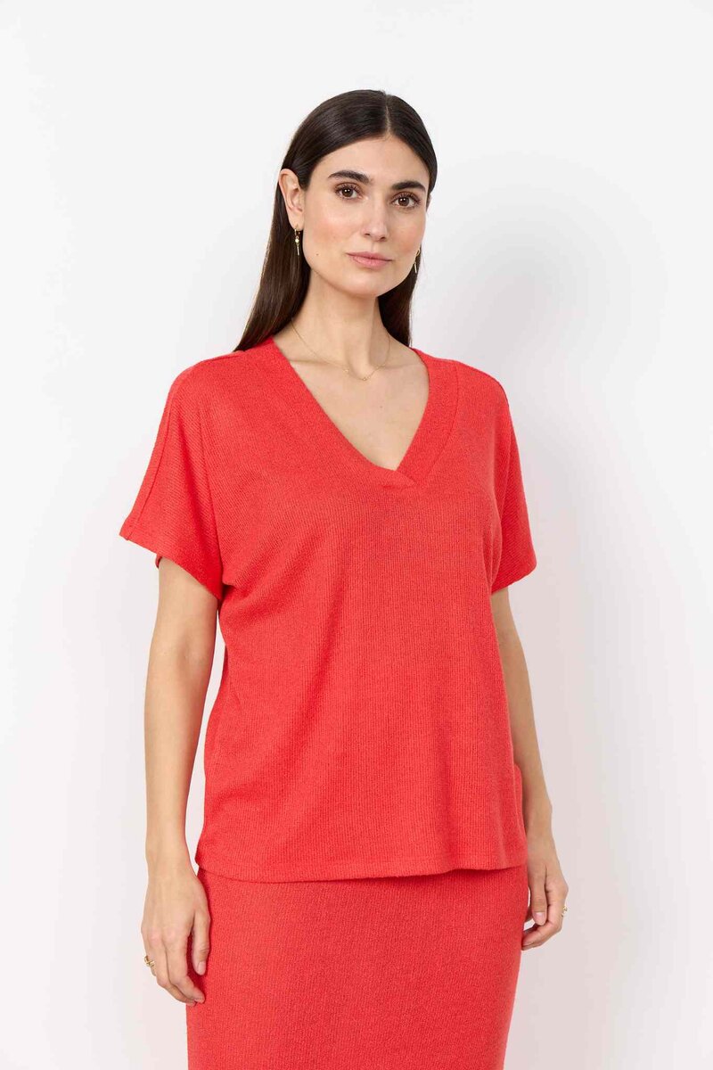 Delia 1 V-Neck T-Shirt Ladies Bittersweet | Smilebutiken - Soyaconcept