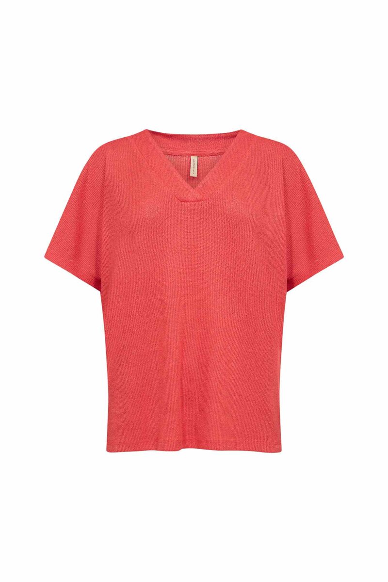 Delia 1 V-Neck T-Shirt Ladies Bittersweet | Smilebutiken - Soyaconcept