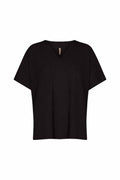 Delia 1 V-neck T-Shirt Women Black | Smilebutiken - Soyaconcept