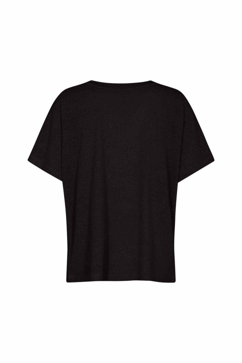Delia 1 V-neck T-Shirt Women Black | Smilebutiken - Soyaconcept