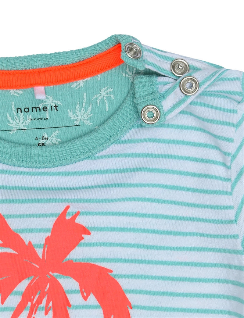 Derry Ss Sunsuit NB Aqua Haze Name It