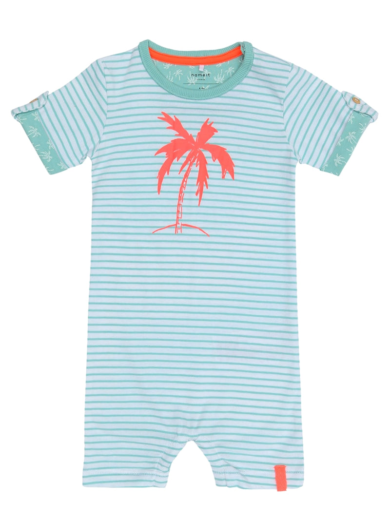 Derry Ss Sunsuit NB Aqua Haze Name It