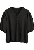 Diane Blus Med Ballongärm Dam Svart Black | Smilebutiken - Caramelle Fashion
