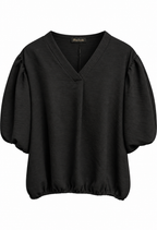 Diane Blus Med Ballongärm Dam Svart Black | Smilebutiken - Caramelle Fashion