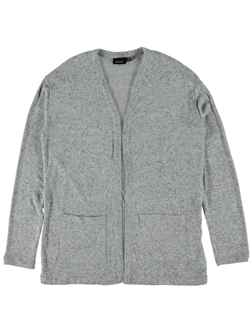 Dicte Ls Oversize Grey Melange Knitted Kids Cardigan Name it