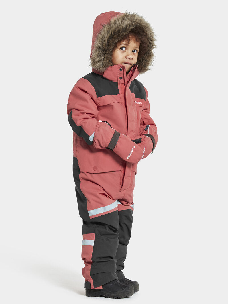 Bjärven Winter Coverall Kids Peach Rose Didriksons