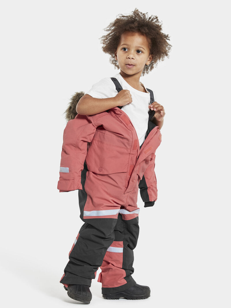 Bjärven Winter Coverall Kids Peach Rose Didriksons