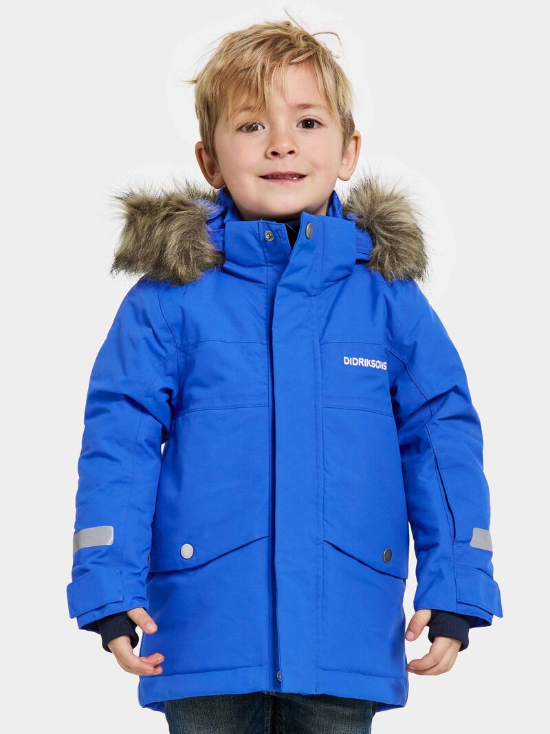 Bjärven Vinterparkas Barn Caribbean Blue Didriksons