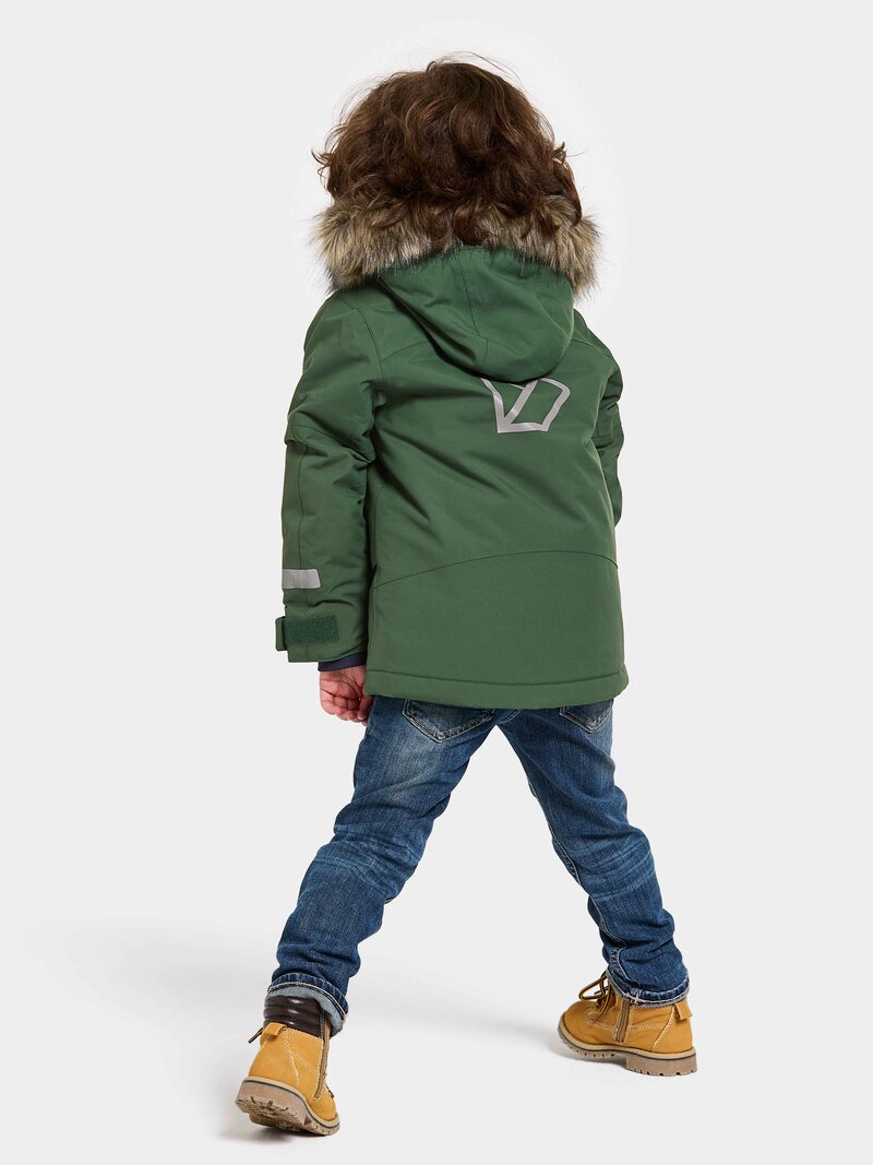 Bjärven Winter Parka Kids Pine Green Didriksons