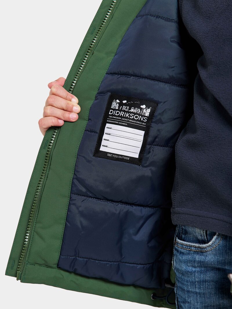 Bjärven Winter Parka Kids Pine Green Didriksons