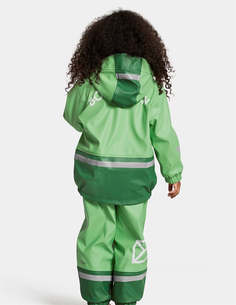 Boardman 8 Lined Rain Set Kids Green Pod Didriksons