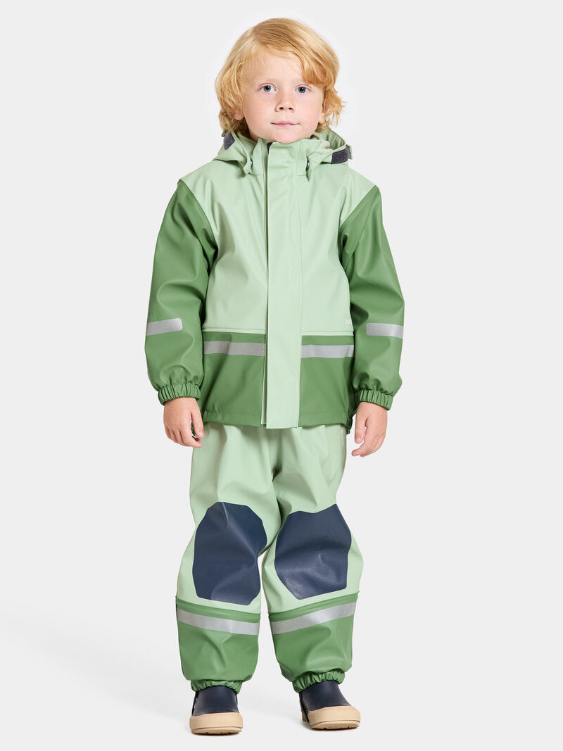 Boardman Lined Rainsuit Kids Light Algae Green Didriksons
