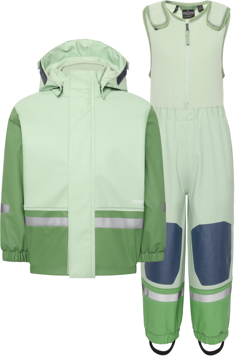 Boardman Lined Rainsuit Kids Light Algae Green Didriksons