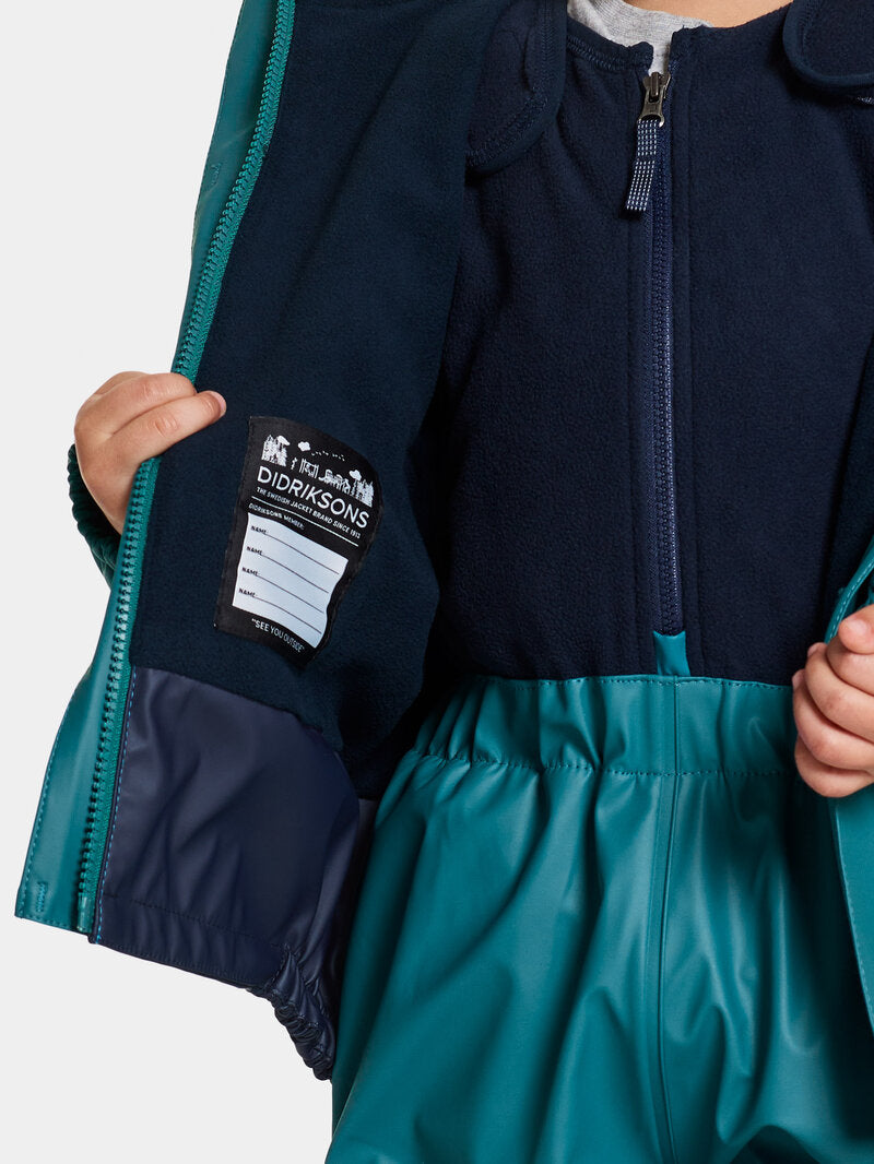 Boardman Fodrat Regnset Barn Petrol Green Didriksons