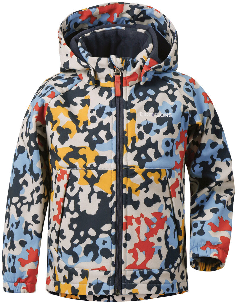 Dellen Softshelljacka Barn Multi Algae - Didriksons