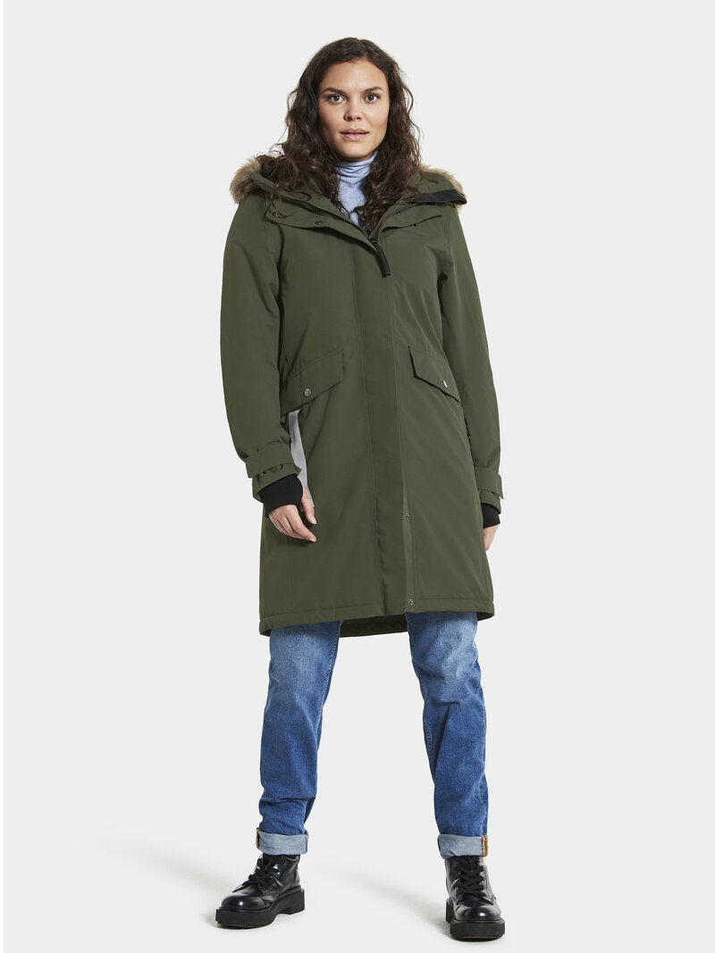 Erika Vinterparkas 3 Dam Deep Green Didriksons