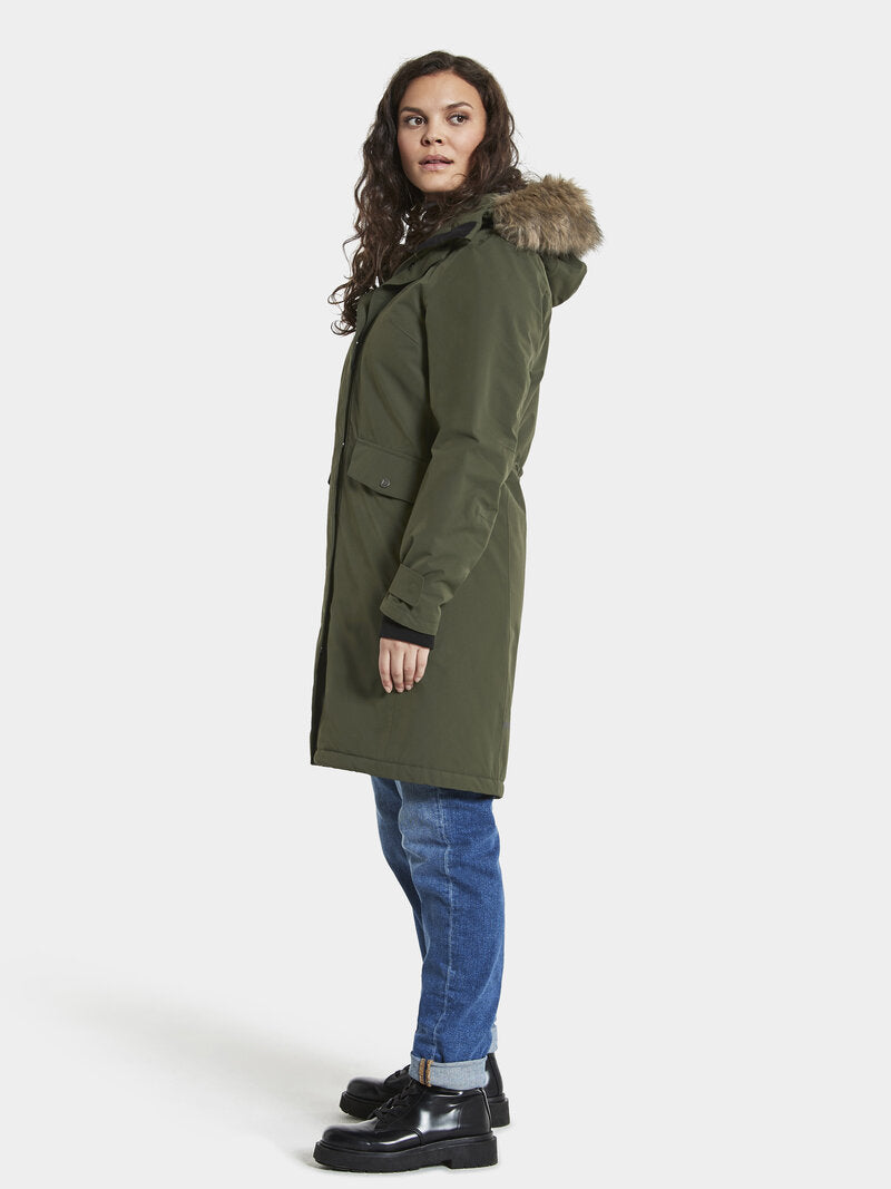 Erika Vinterparkas 3 Dam Deep Green Didriksons