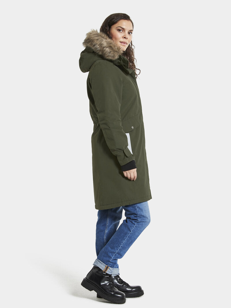 Erika Vinterparkas 3 Dam Deep Green Didriksons
