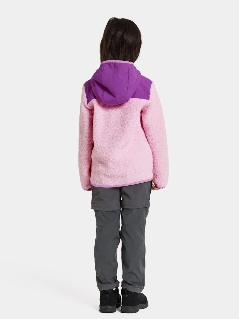 Exa Fleece Jacket Kids Junior Orchid Pink Didriksons