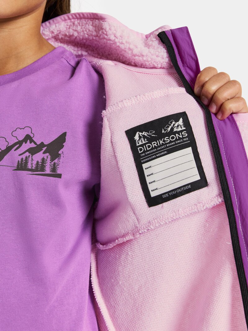 Exa Fleecejacka Barn Junior Orchid Pink Didriksons