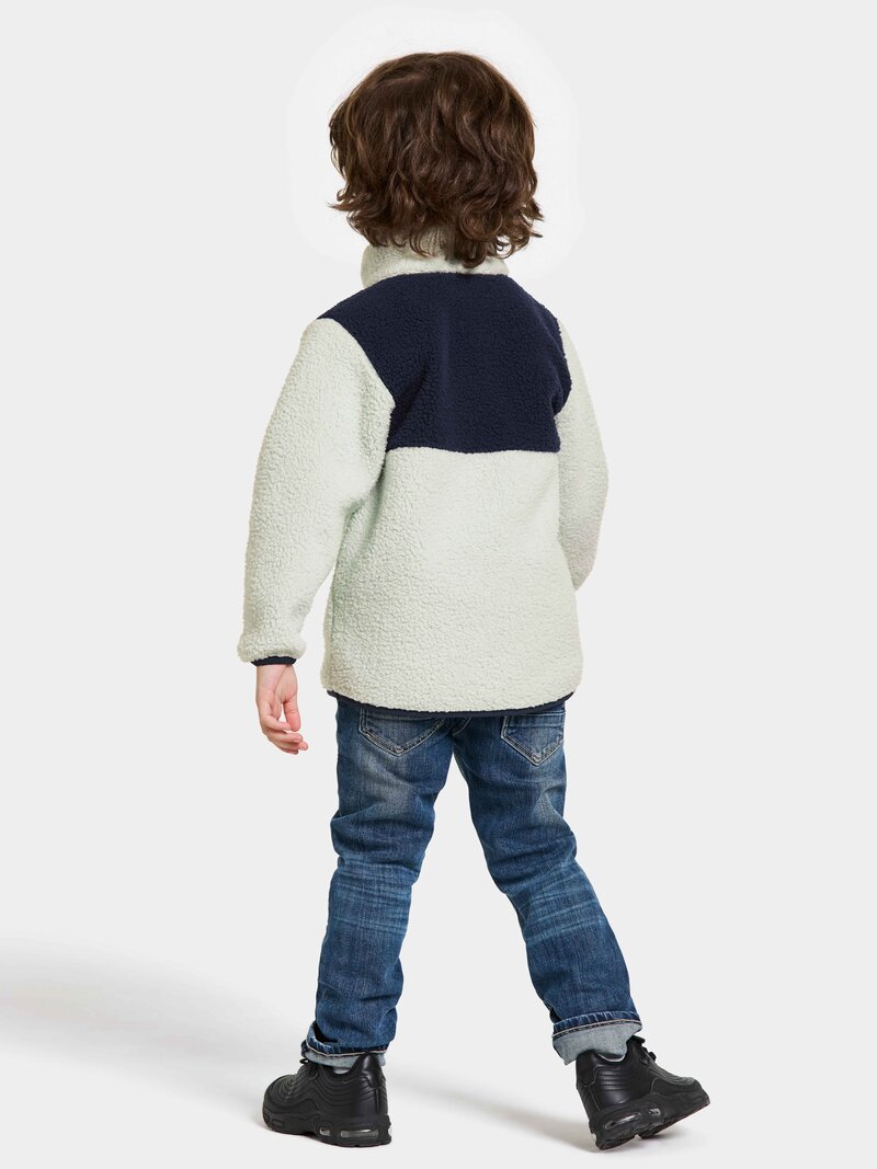 Cozy Fleece Sweater Kids Pale Mint Didriksons