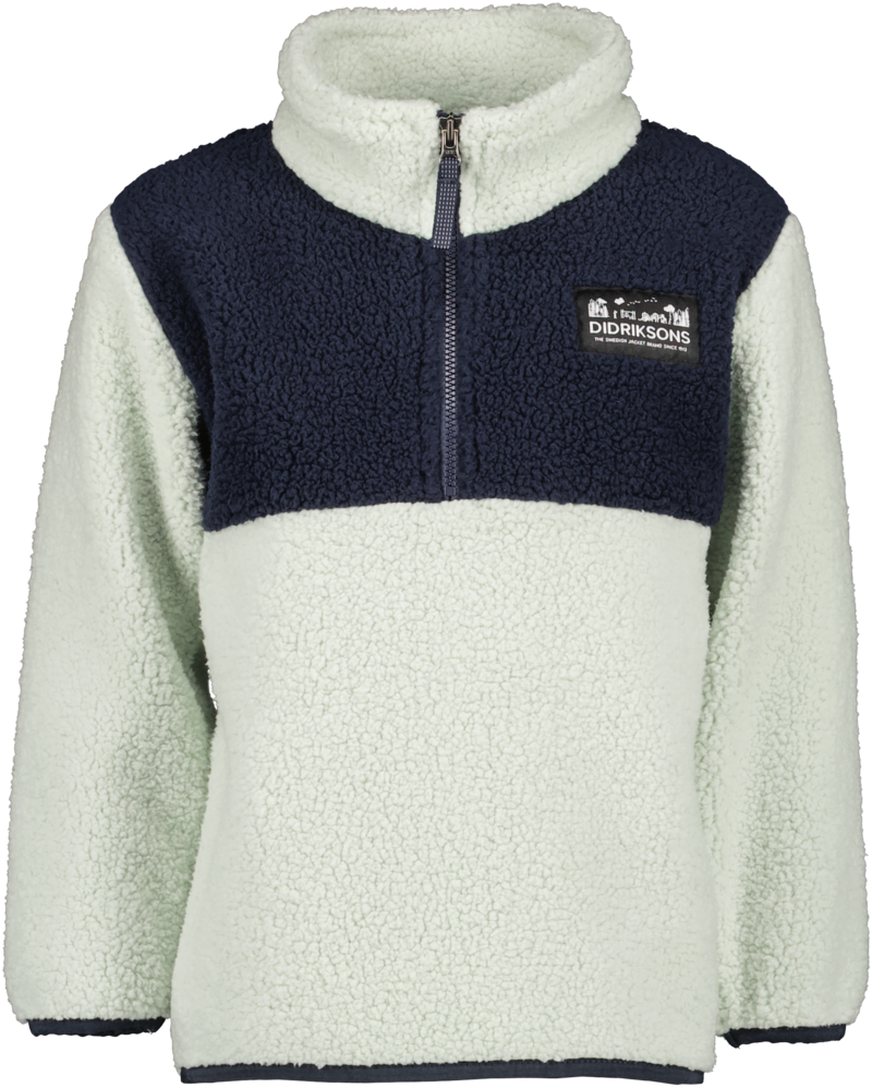 Cozy Fleece Sweater Kids Pale Mint Didriksons