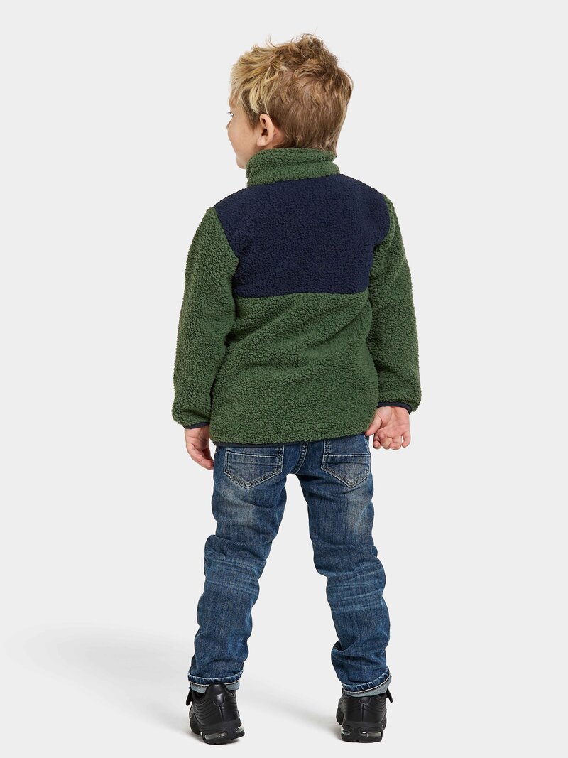 Gosig Fleecetröja Barn Pine Green Didriksons