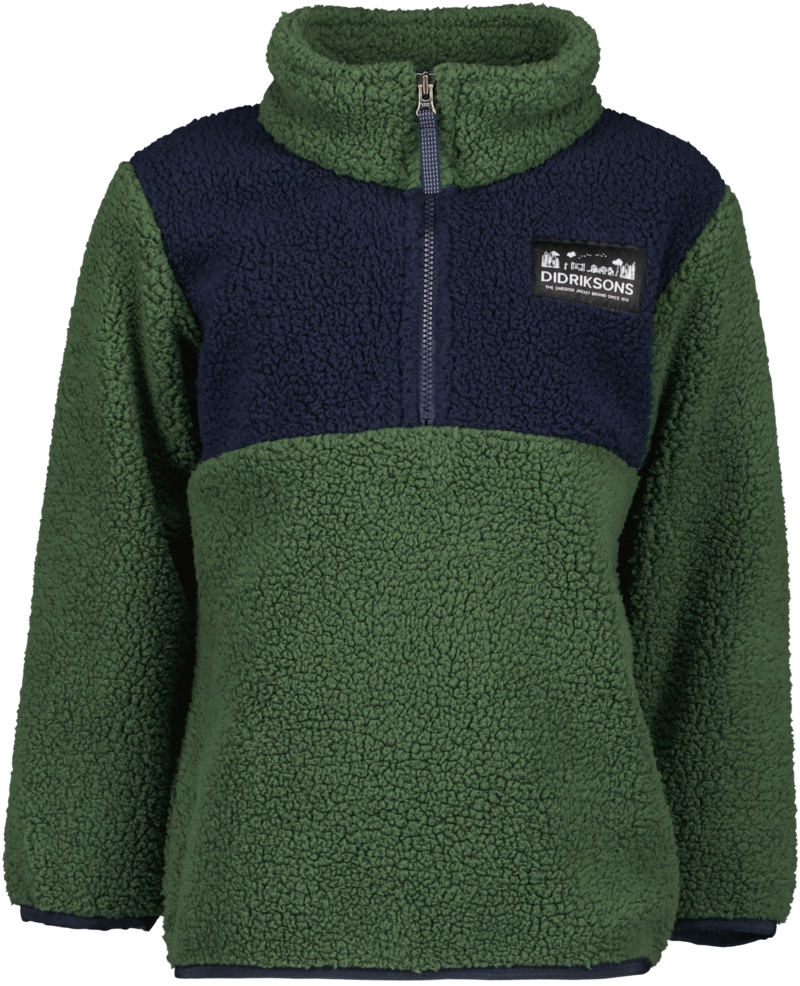 Gosig Fleecetröja Barn Pine Green Didriksons