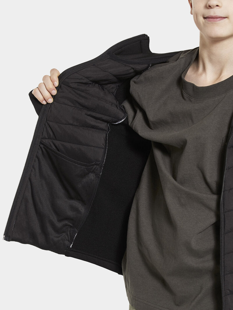 Halden Hybrid Jacket 5 Junior Black Didriksons