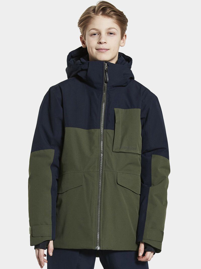 Luke Vinterjacka 3 Junior Deep Green Didriksons