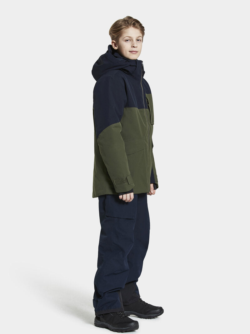 Luke Vinterjacka 3 Junior Deep Green Didriksons