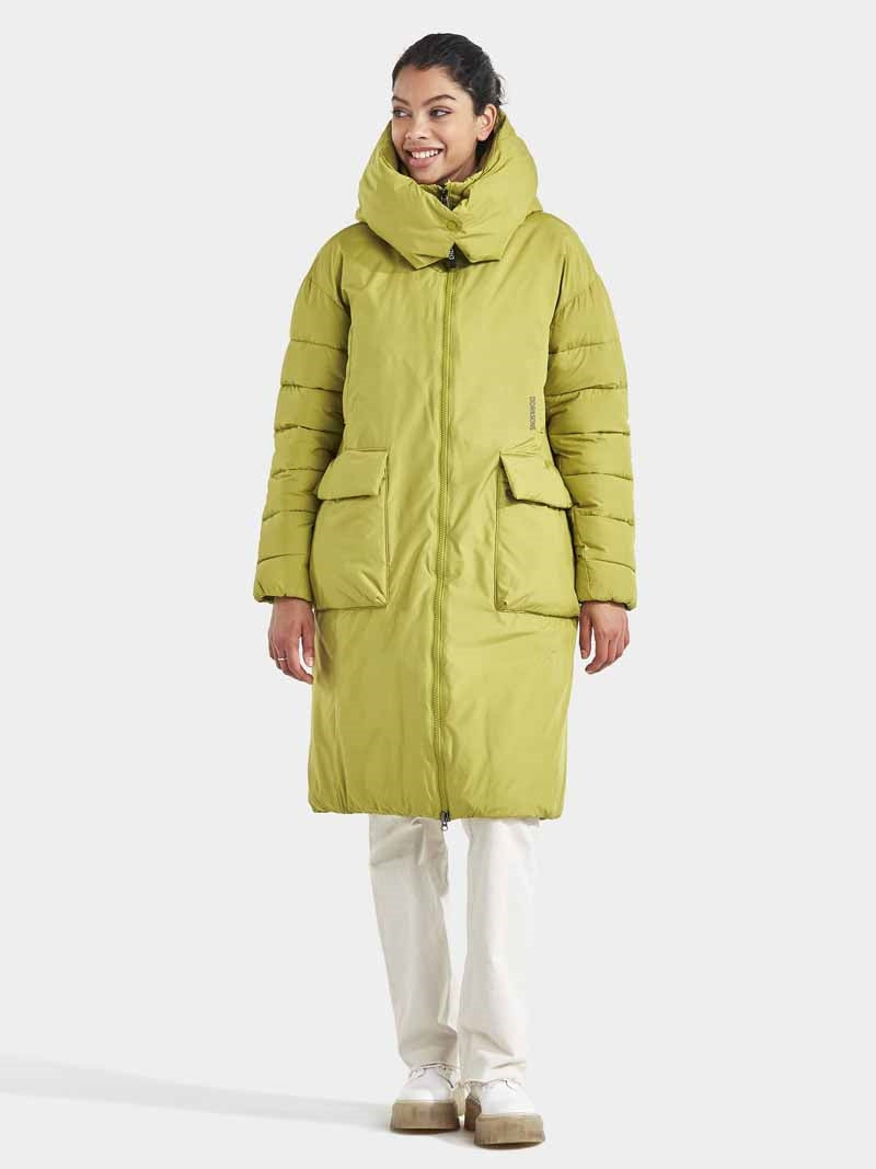 Melina Puff Vinterparkas Dam Grön - Didriksons