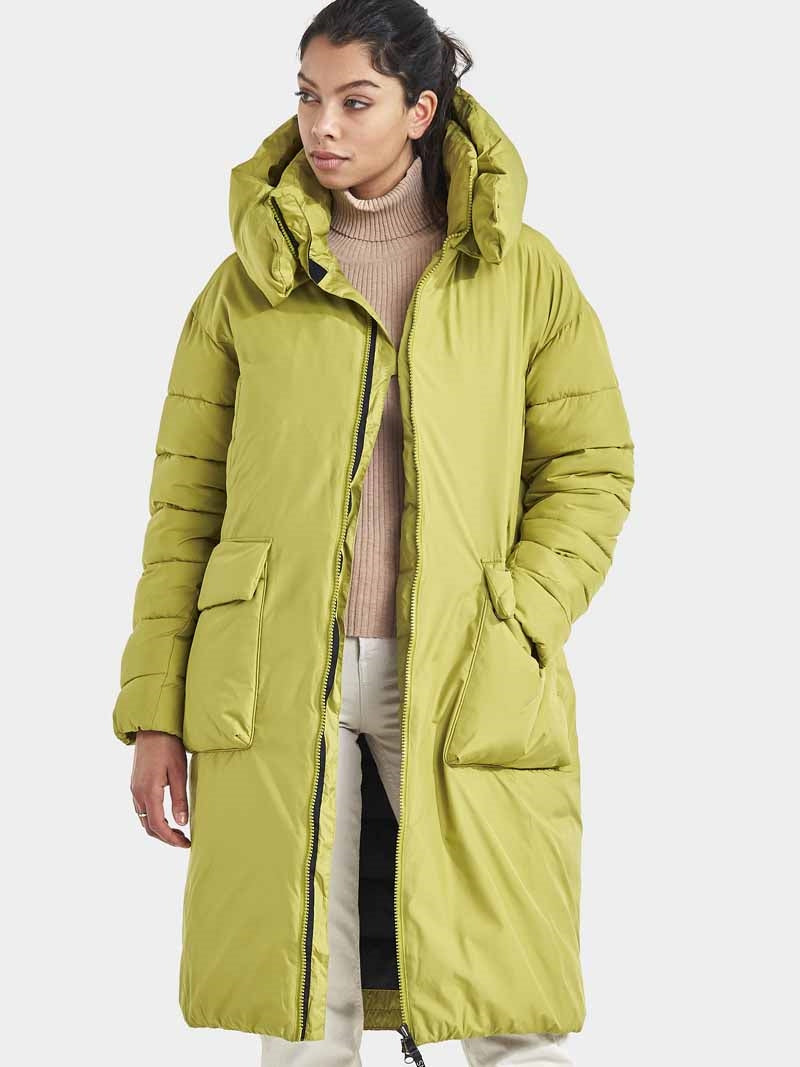 Melina Puff Vinterparkas Dam Grön - Didriksons
